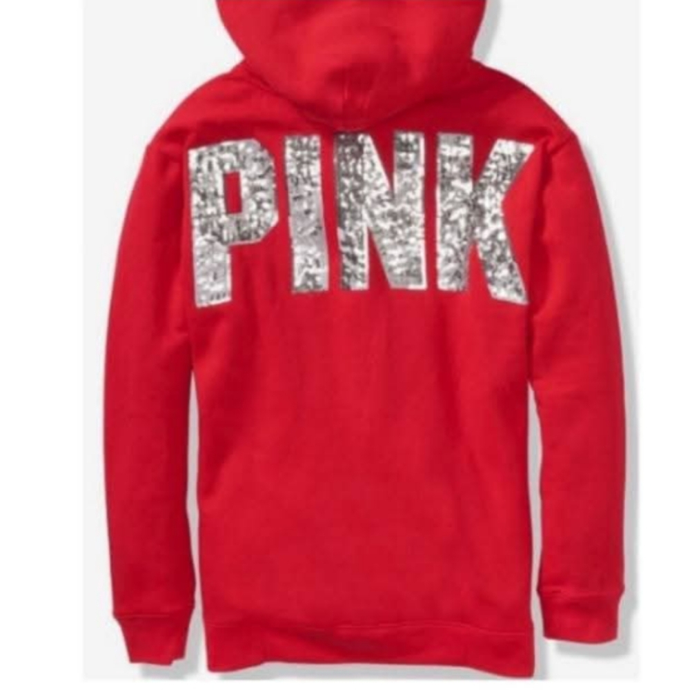 PINK VS Pullover Fleece Sequin Hoodie 😍💎🔥